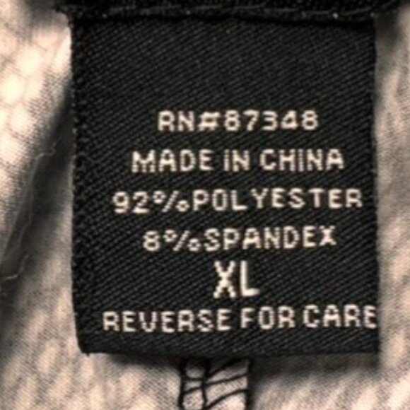 Robert Louis Wide Leg Culottes Pockets Pant Black White Chevron Elastic Waist XL - Picture 4 of 9